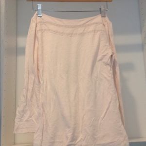 Cream Women's Long Sleeve Shirt with lace